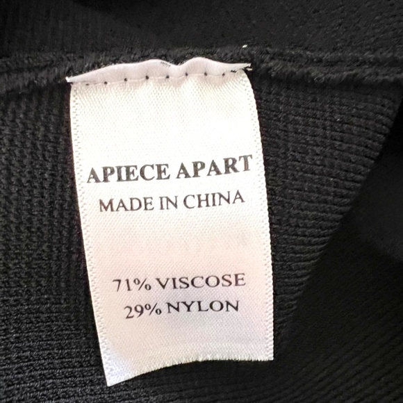 APIECE  APART Plunging V-Neck Sleeveless Halter Style Body Suit in Black - S - Picture 3 of 11